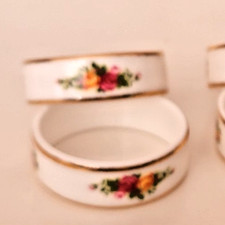 Royal Albert Old Country Roses PAIR Napkin RIngs made in England Original 2