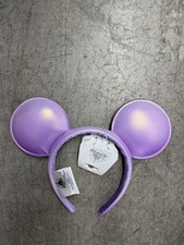 Disney Parks Lavender Faux Leather Mickey Mouse Ears Headband NEW picture