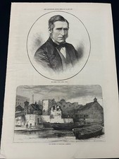 Antique Illustrate London News Sir James Paget Portrait Old House Nine-Elms 1871 picture