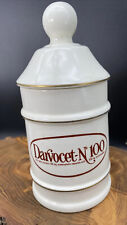 VTG Darvocet N 100 Porcelain 7”Apothecary Jar Lofisa Lilly Pharmaceutical Darvon picture