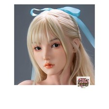 Silicone Figure Head Only Life-Size Head Only with Rooted Hair for Makeup picture