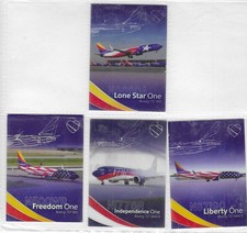 SOUTHWEST AIRLINE PILOT TRADING CARDS -PATRIOTIC SET #5 THRU #8 - RARE BUNDLE picture