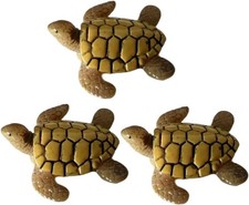3 Pack Mini Sea Turtle Figurines Resin Micro Landscape Decor picture