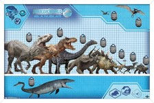Jurassic World Wall Poster 34L x 22.4W White Framed Version picture