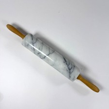 Vintage Early 2000's Marble Rolling Pin Solid Marble Pastry Rolling Pin picture