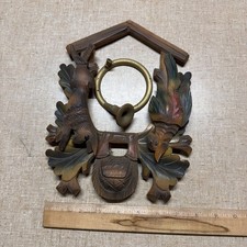 Vintage German Cuckoo Clock Part Case Front Trim Hunter Theme picture