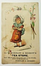 Koehler & Siebert's Tea Store Michigan Ave Chicago Advertising Card Antique PB18 picture