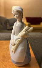Vintage Rex Valencia Porcelain Girl Figurine with Wheat picture