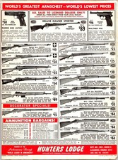 Hunter's Lodge 1968 surplus firearms print ad M98 Radom Mauser P38 picture
