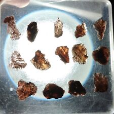 Natural Small Thumbnail Sizes 14 PCs Lot Of Etched Pleochroic Axinite Crystals picture