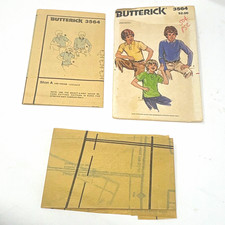 Butterick 3564 Vintage Original Boys Child Shirt Sewing Pattern Size Small 7 picture