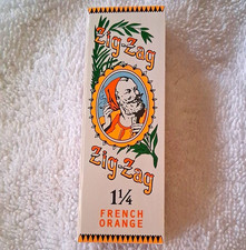 Zig-Zag French Orange 1 1/4 Rolling Papers Booklet Collectible Tobacco Papers  picture