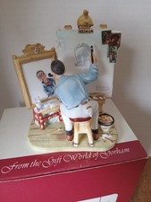 Norman Rockwell - Saturday Evening Post Triple Self-Portrait Figurine (1982) picture