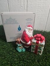 Retired Partylite Christmas Jolly Santa Trinket Box New Open Box  picture