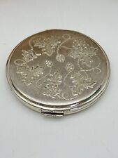 Vintage Sterling Silver 925 Compact by IMP UNUSED CHASED DESIGN No Mono picture