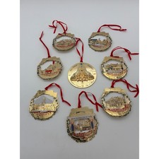 Portland Ornament Betty Woods Gimarelli 24K Gold Plated Set of 8 2001-2008 picture