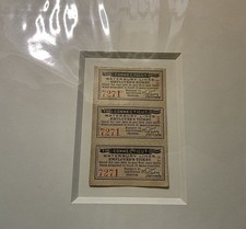 Rare Vintage 1910s-30s Connecticut Co Waterbury Lines Employee Tickets Strip 3 picture