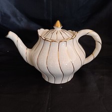Arthur Wood Teapot Gold Swirl England Tea Pot #4352 Vintage  picture