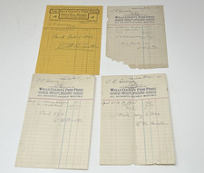 1906 Wells County Free Press Fessenden ND Brinton Bros Statements Lot of 4 picture