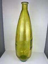 Huge San Miguel 31 1/2” Floor Vase 100% Recycled Glass Hand Made In Spain picture
