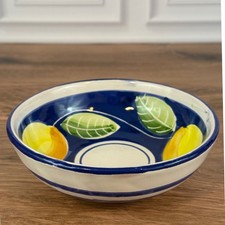 VTG Nuova Vietri Made in Italy Blue Lemon Pattern 5 5/8