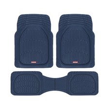 BDK Heavy Duty Blue Rubber Car Mats Full Set - Universal Trim-t... FAST USA SHIP picture