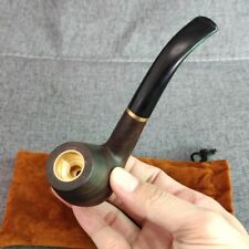 1pcs Handmade Ebony Wood Smoking Pipe Creative Classic Wooden Tobacco Pipes picture