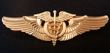 USAAF GOLD FLIGHT SURGEON WINGS 3 INCH picture