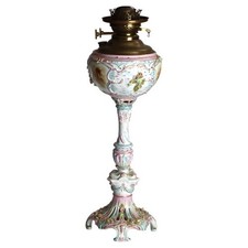 Duplex Louis XV Meissen School Porcelain Oil Lamp Base c1890 picture