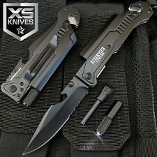 Black EDC Spring Open Assisted LED Multifunction Pocket Knife Survival MULTITOOL picture