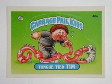 1985 Topps Garbage Pail Kids -Series 2 -Glossy #48A Tongue Tied Tim (EX) SeePICS picture