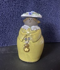 VINTAGE ANNIKA KIHLMAN LADY With HAT & PURSE FIGURINE SWEDEN picture