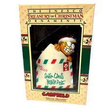 Enesco Garfield Christmas Ornament Special Delivery Vintage NOS picture