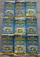 Bandai Digimon Animated Series Edition Sealed Pack Lot 9 Packs 1999 Holo picture