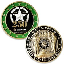 U.S. Army 250th Anniversary Challenge Coin With Box picture