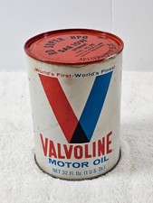 VTG Valvoline Chemaloy Motor Oil Can 1 Quart Full SAE 10W Super HPO Composite picture