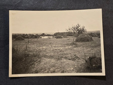 Luftwaffe Steel Helmet Pack Straw Huts WWII German Military Wartime Field Photo picture