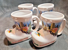 Chicago Christkindlmarket Boot Mugs 2012 Christmas Gluhwein Stein Ceramic Lot 4 picture