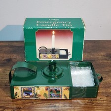 Lodge Vintage Emergency Candle Tin Holder & 6 Candles picture