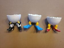  Egg Cups 3 Department Dept 56 Chicken Legs Heels Boots Flippers Easter egg cups picture
