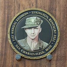 27th Infantry Regiment Sgt Charles Fleek MOH Reunion Challenge Coin  1#43 picture