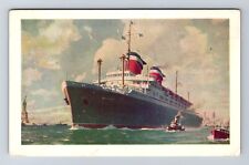United States Lines SS America Luxury Liner, Transportation Vintage Postcard picture