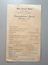 1906 State Normal School Castleton Vermont Services at the Congregational Church picture