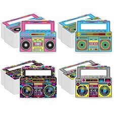 50 Pcs Radio Boombox Napkins Back to 80s 90s Party Decorations Retro Colorful picture