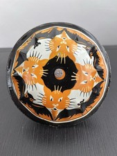 Vintage Halloween 1930s Tin Rattle Noisemaker Bat Owl Black Cat picture