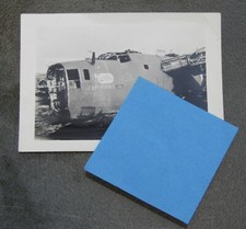 1943 Original B&W Photograph Wrecked Consolidated B-24 Liberator Named JAP-PANIC picture