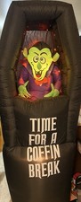 Gemmy Lighted Vampire Inflatable box Coffin 7-foot animated Halloween Yard Art picture