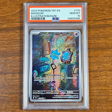 Pokémon 2024 TEF Bronzor Illustration Rare 170/162 PSA 10 Cert 94805486 picture