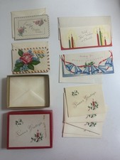 Vintage Greeting Cards Lot Norcross Sterling Christmas Birthday w Envelopes picture