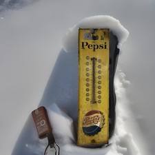 Vintage “Have a Pepsi” Advertising Wall Thermometer Working M-165 Yellow AAW picture
